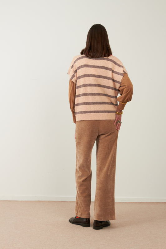 Pantalon velours Cola - Beige
