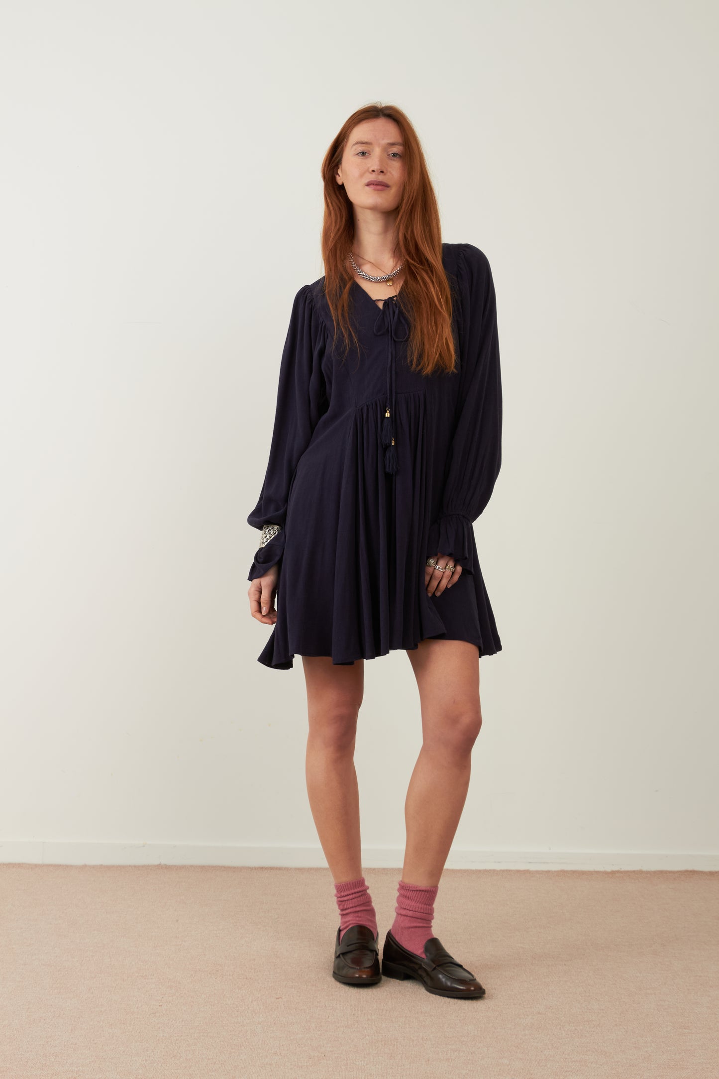 Robe courte Féerie - Marine