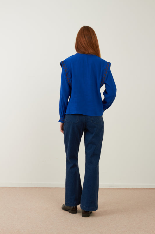 Chemise en coton Iman - Ultra bleu