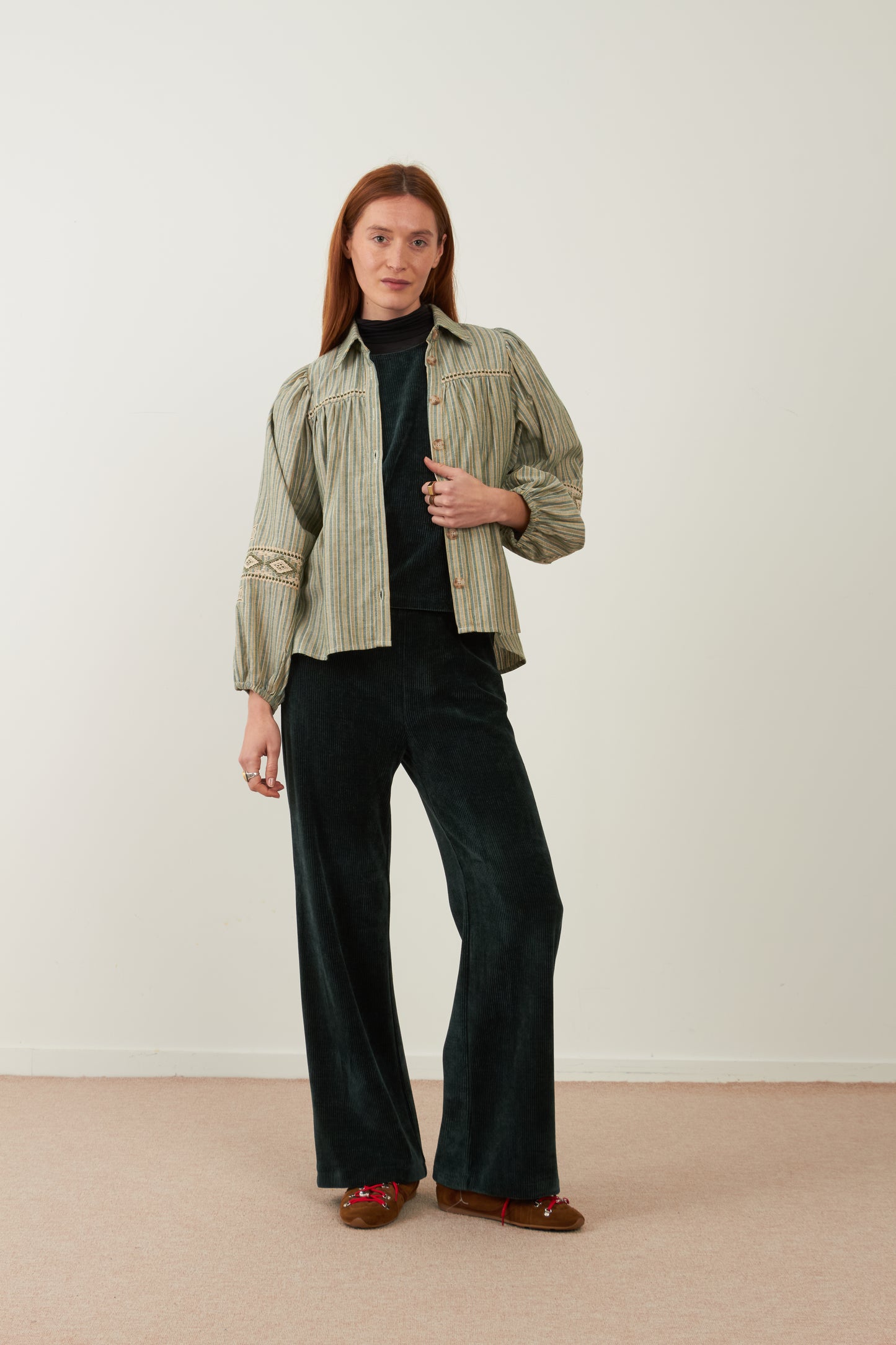 Pantalon velours Cola - Vert