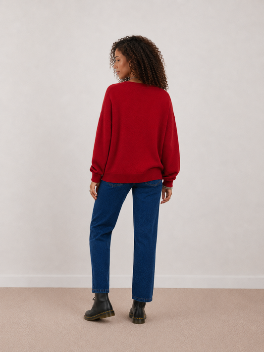 Pull angora Pim - Rouge
