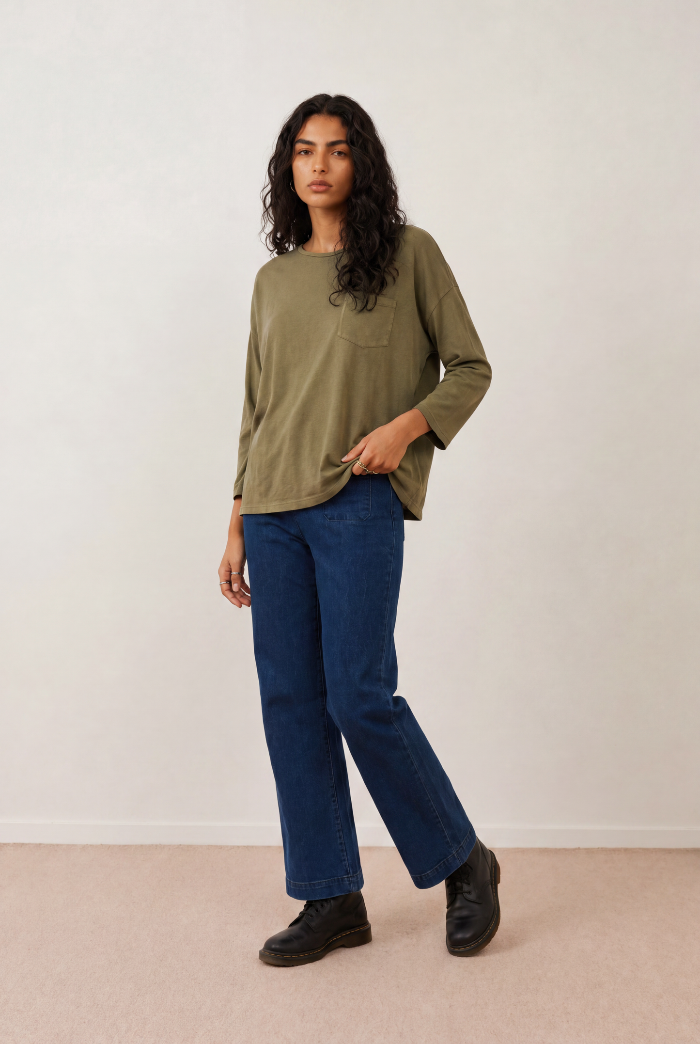 Pull laine Loreta - Olive