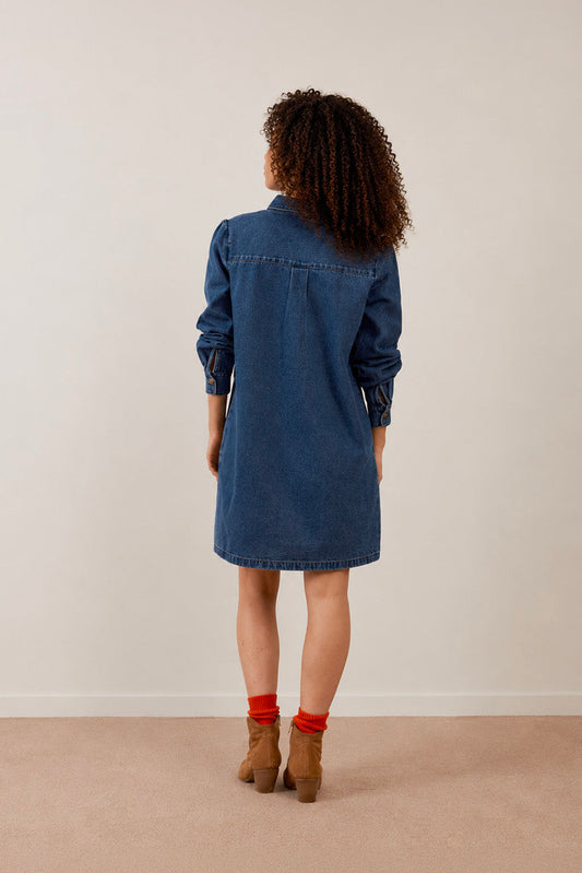 Robe courte Betty - Denim