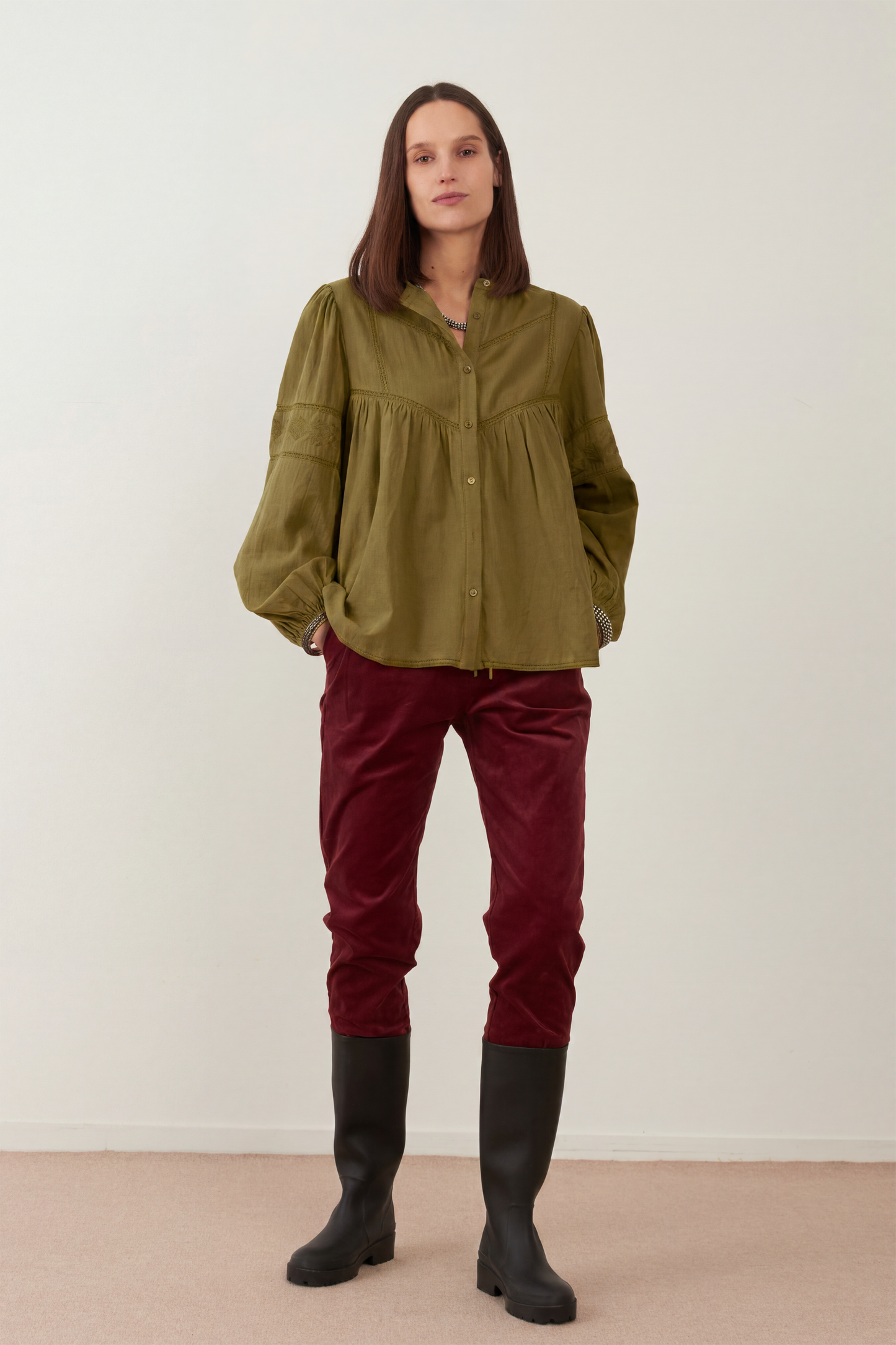 Blouse en coton Betsy - Olive
