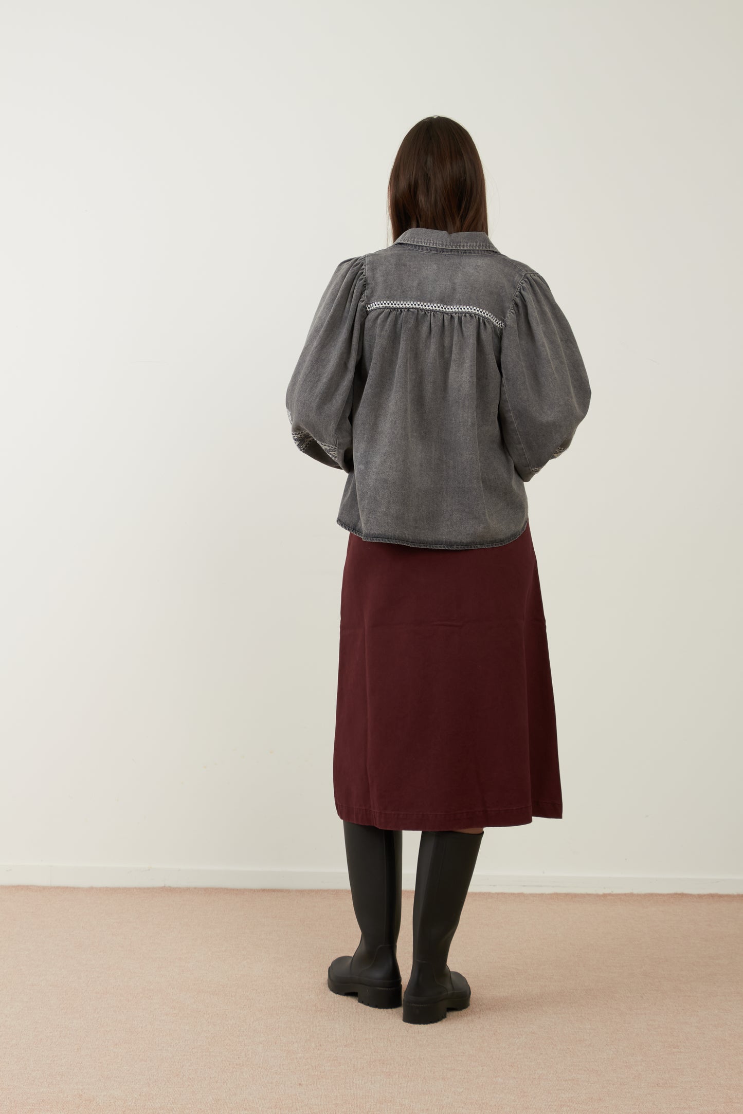 Chemise en coton Yaffa - Denim gris