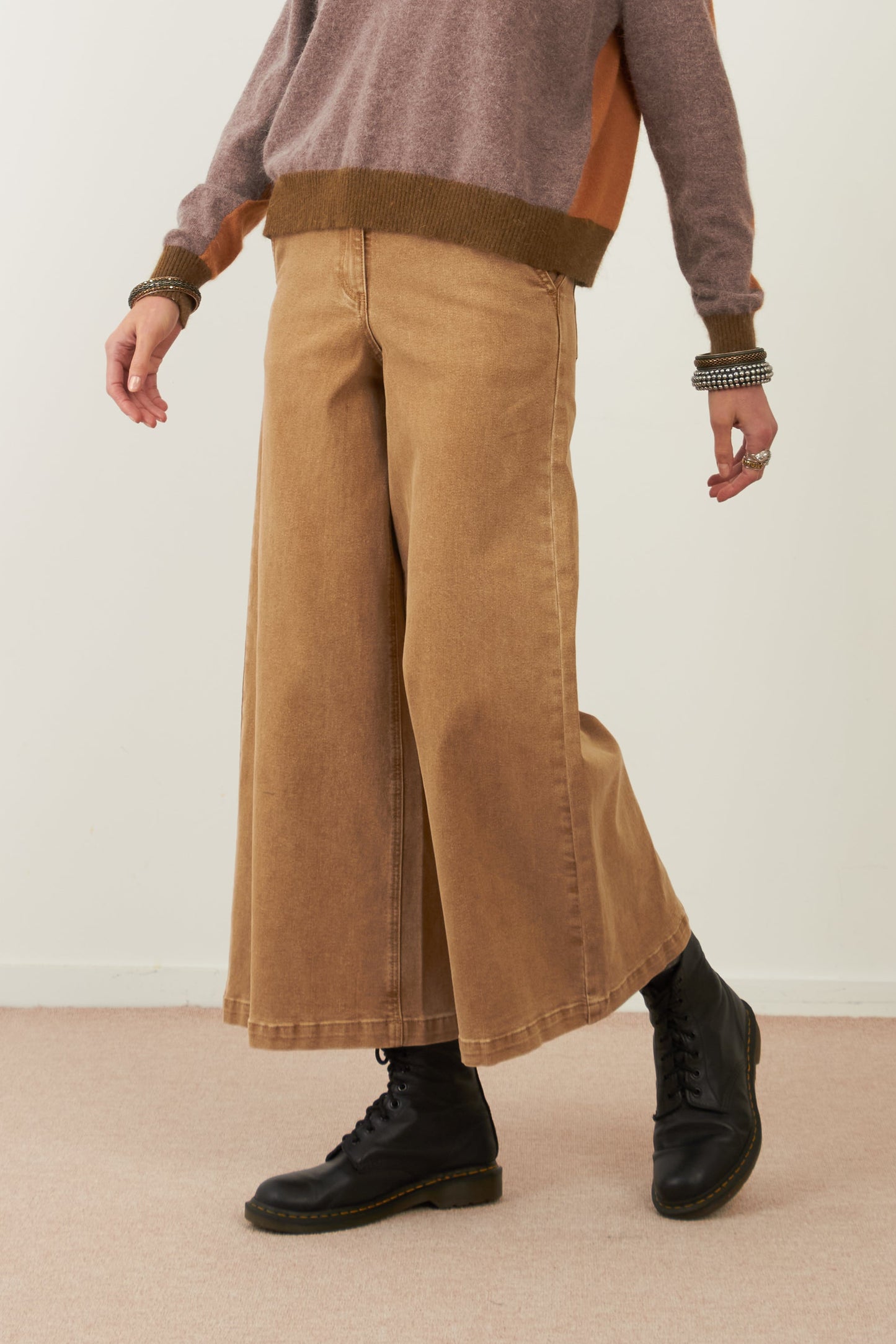 Pantalon large Aqua - Beige