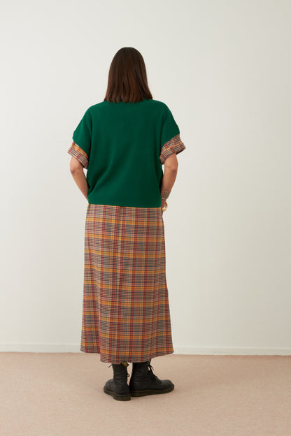 JACKIE SHORT SLEEVE SWEATER - EMERALD