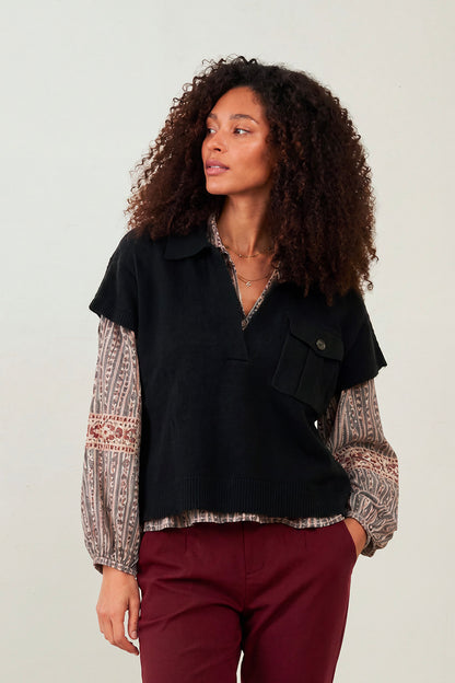 Pull sans manches Motel - Noir