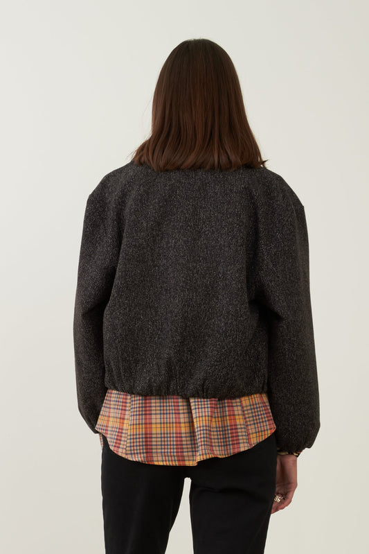Blouson en laine Campus - Noir