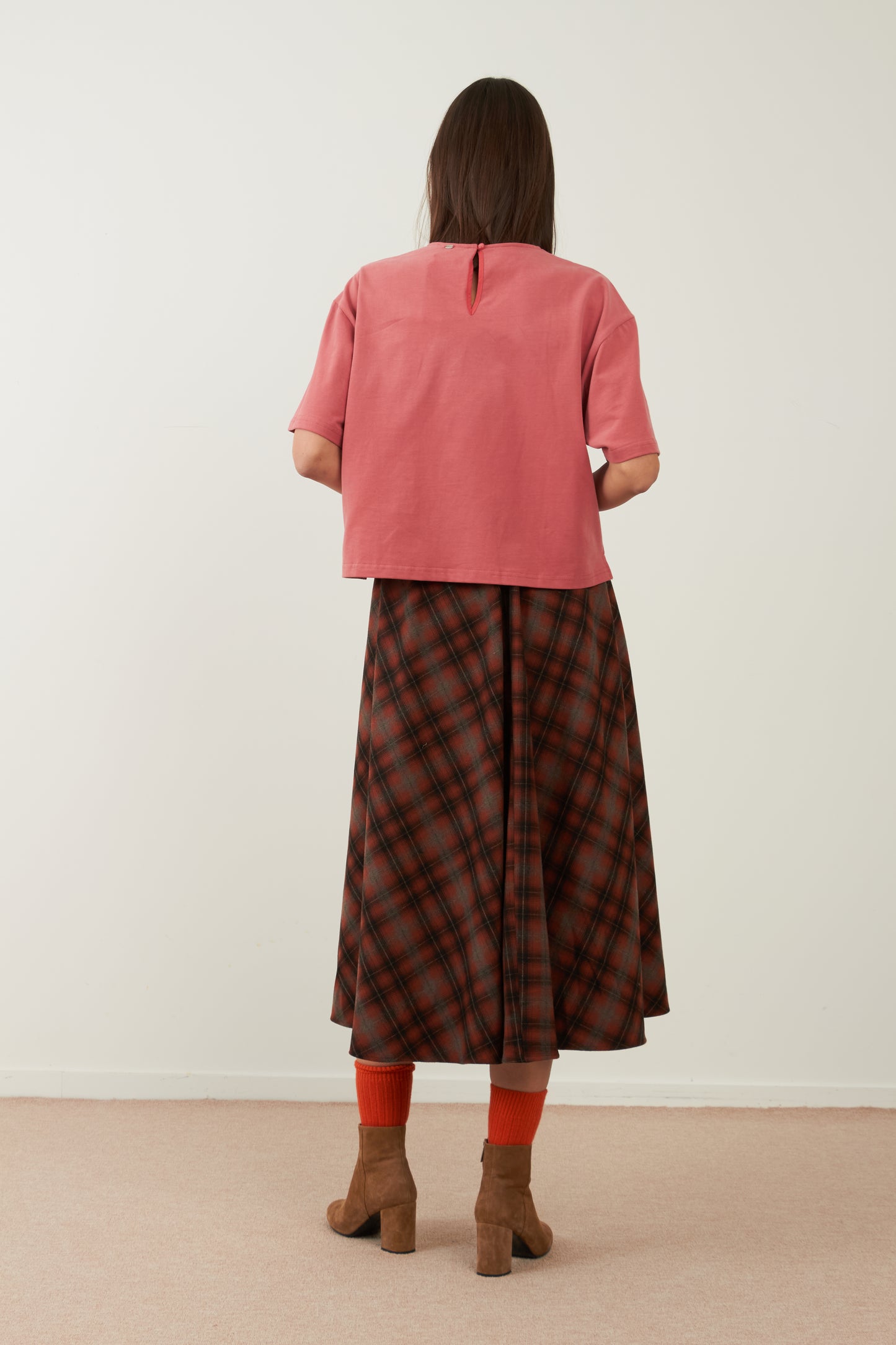T-shirt ajouré en coton Softly - Rose