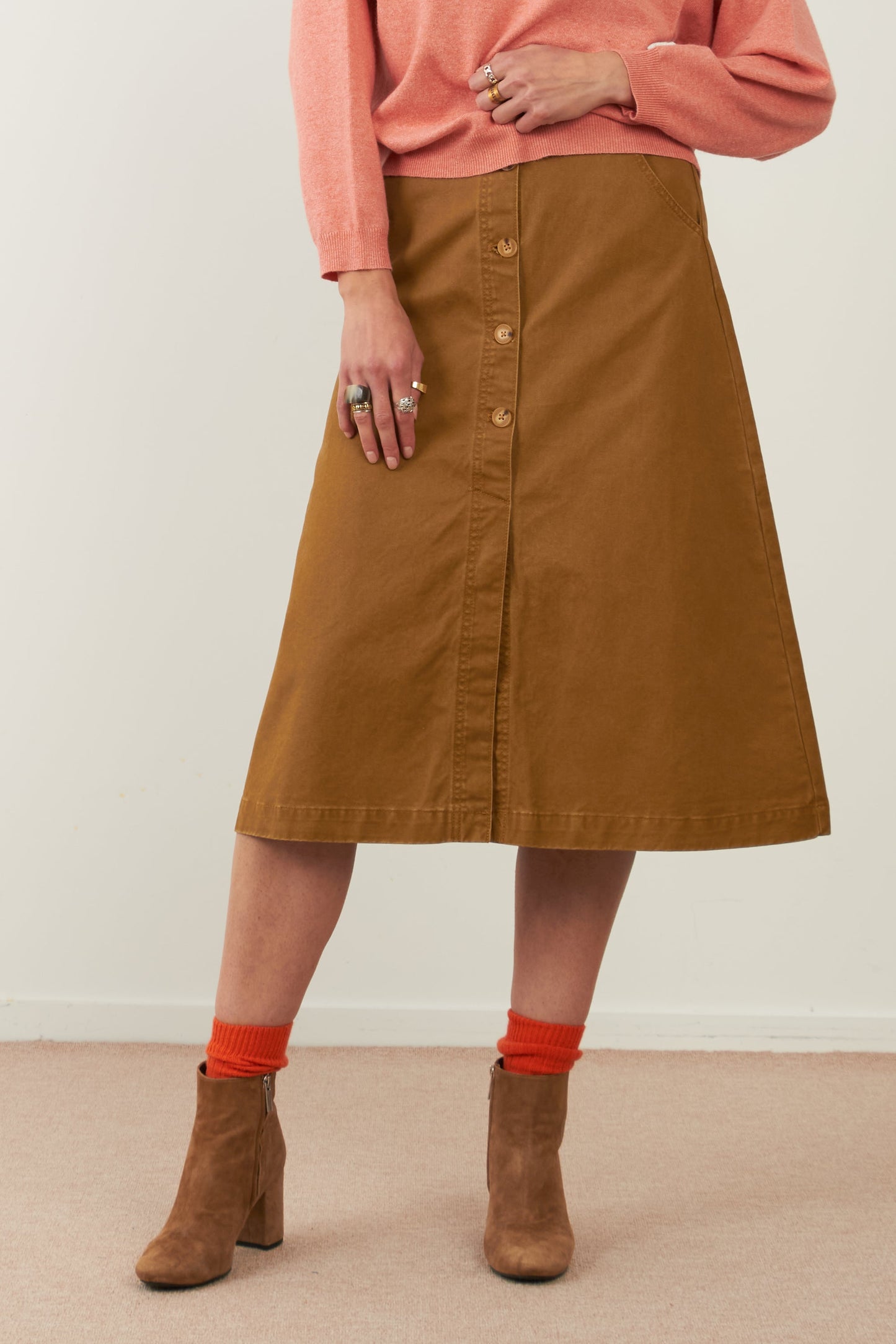 Jupe midi Legende - Beige