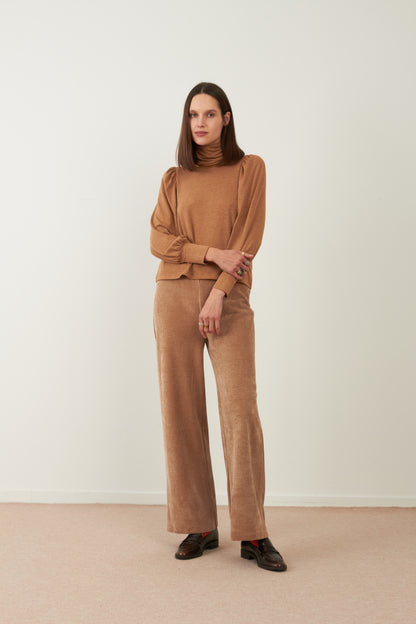 Pull col roulé Elycia - Camel