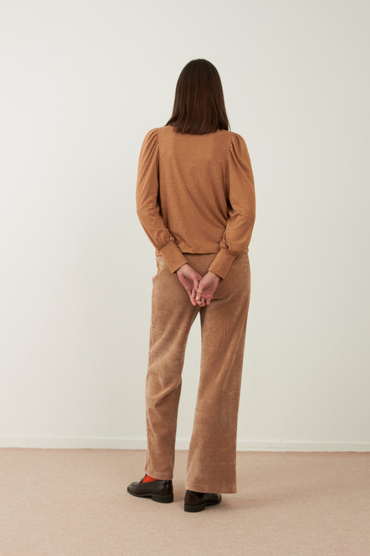 Pull col roulé Elycia - Camel