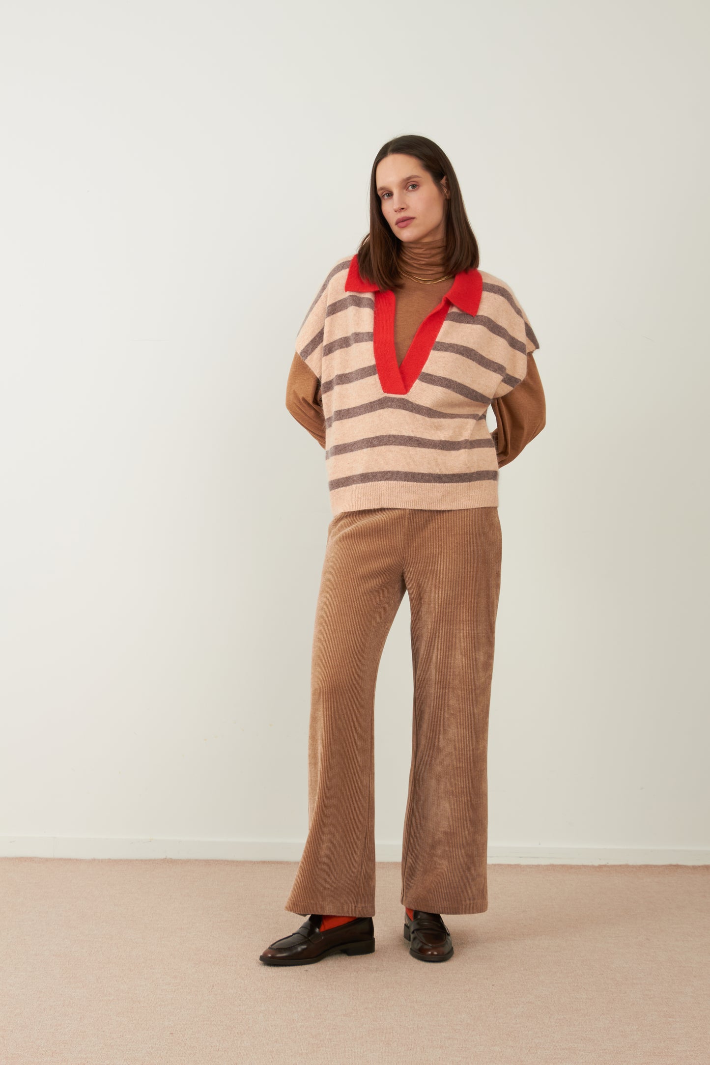Pantalon velours Cola - Beige