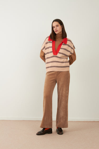 Pantalon velours Cola - Beige