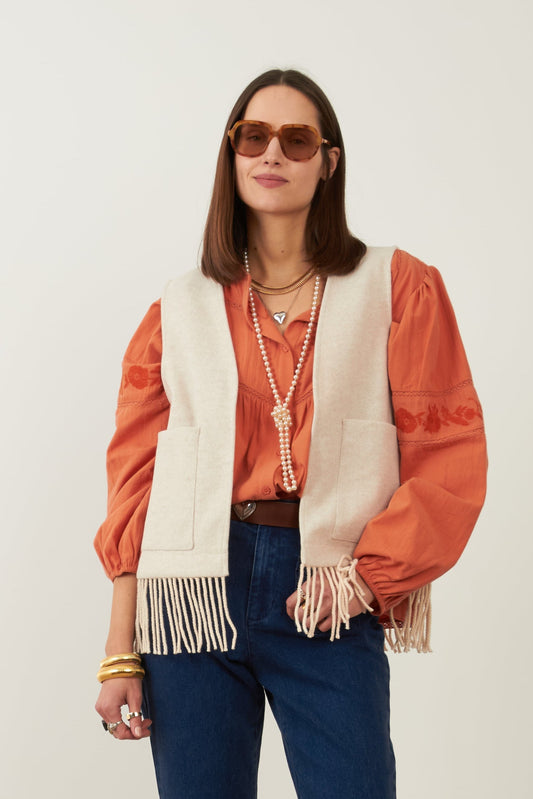 Gilet Mitchell - Ecru