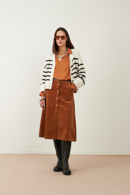 Gilet Tandem- Ecru & noir