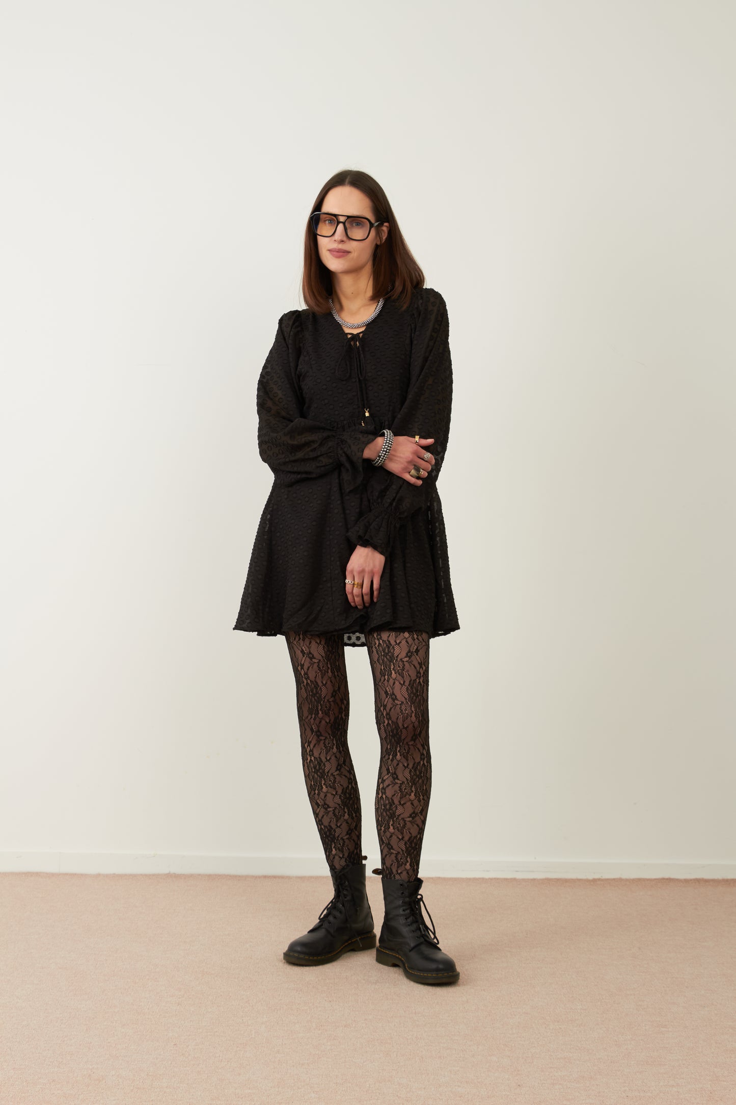 Robe courte Féerie - Noir