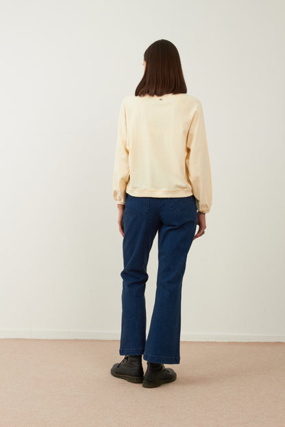Sweat en coton Healing - Ecru