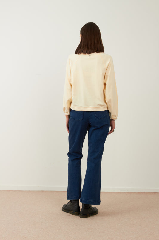 Sweat en coton Healing - Ecru