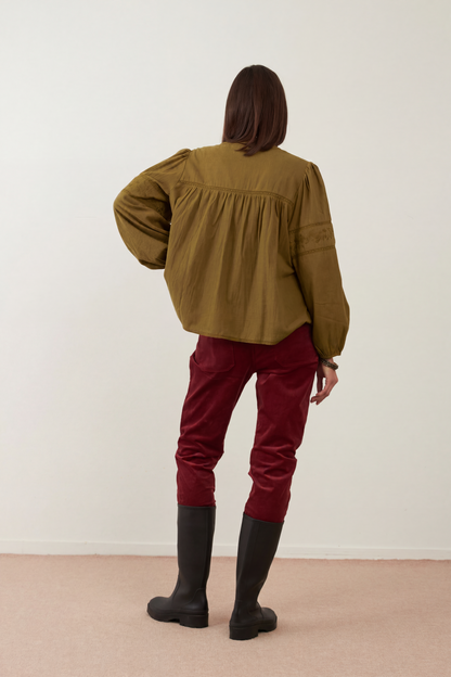 Blouse en coton Betsy - Olive