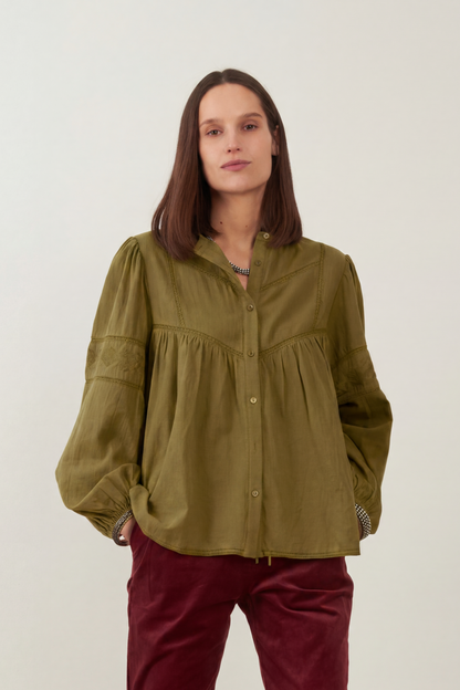 Blouse en coton Betsy - Olive