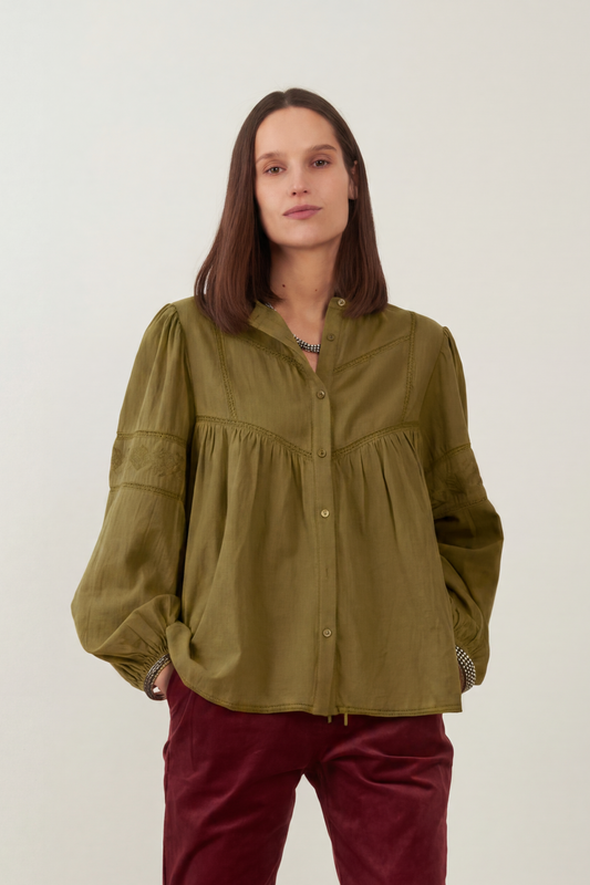 Blouse en coton Betsy - Olive
