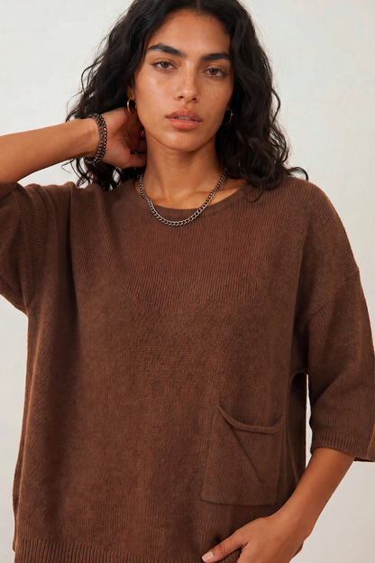 Pull angora Ida - Chocolat