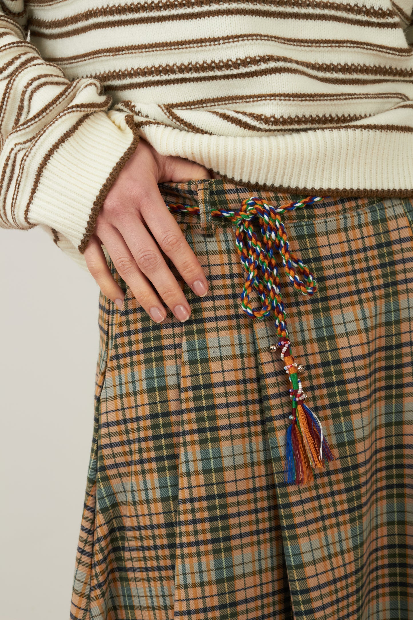 Jupe midi/longue tartan Melia - Carreaux verts