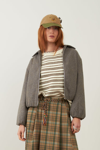 Blouson en laine Campus - Greige