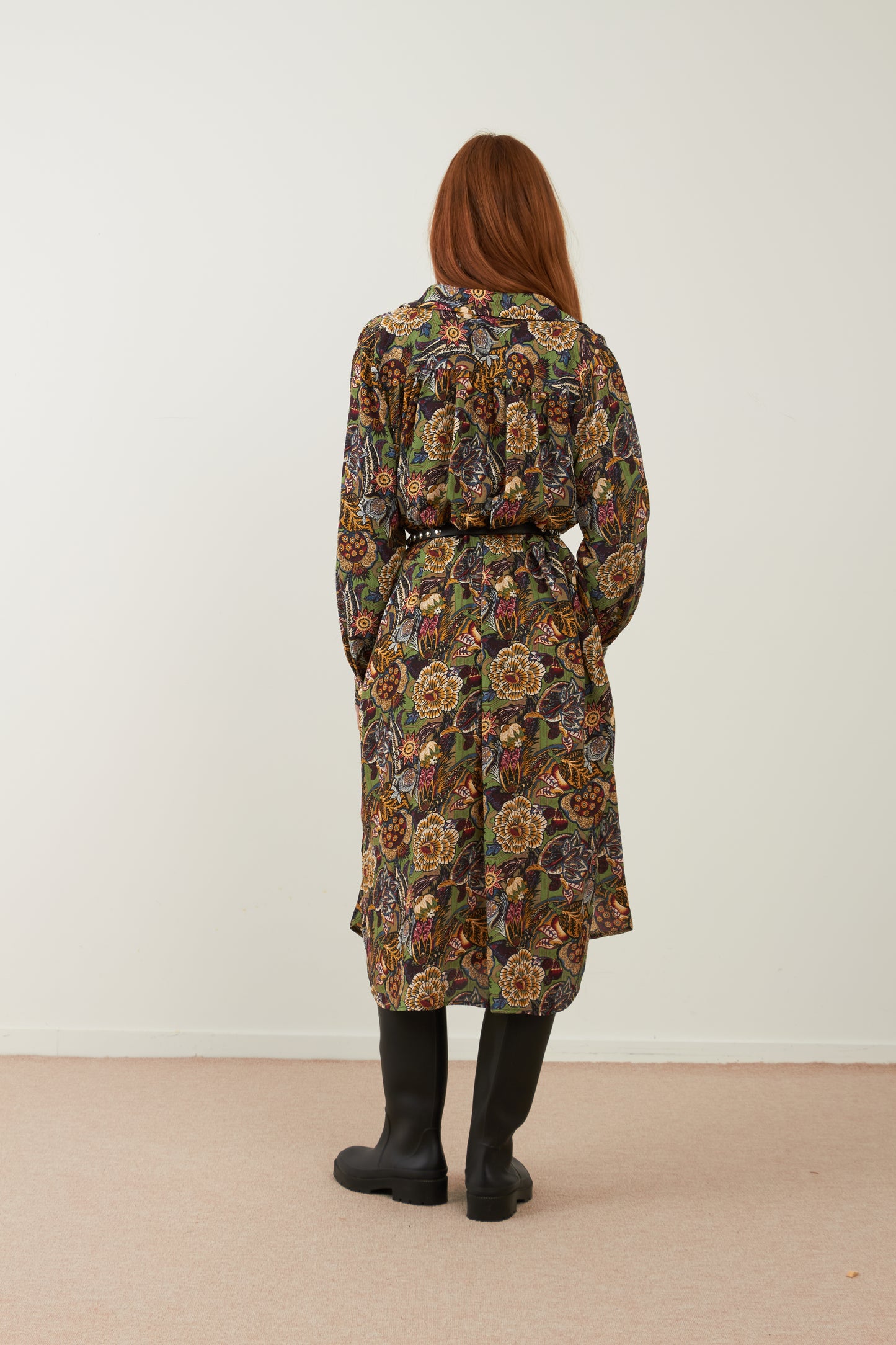 Robe midi/longue imprimée Divine - Steppe