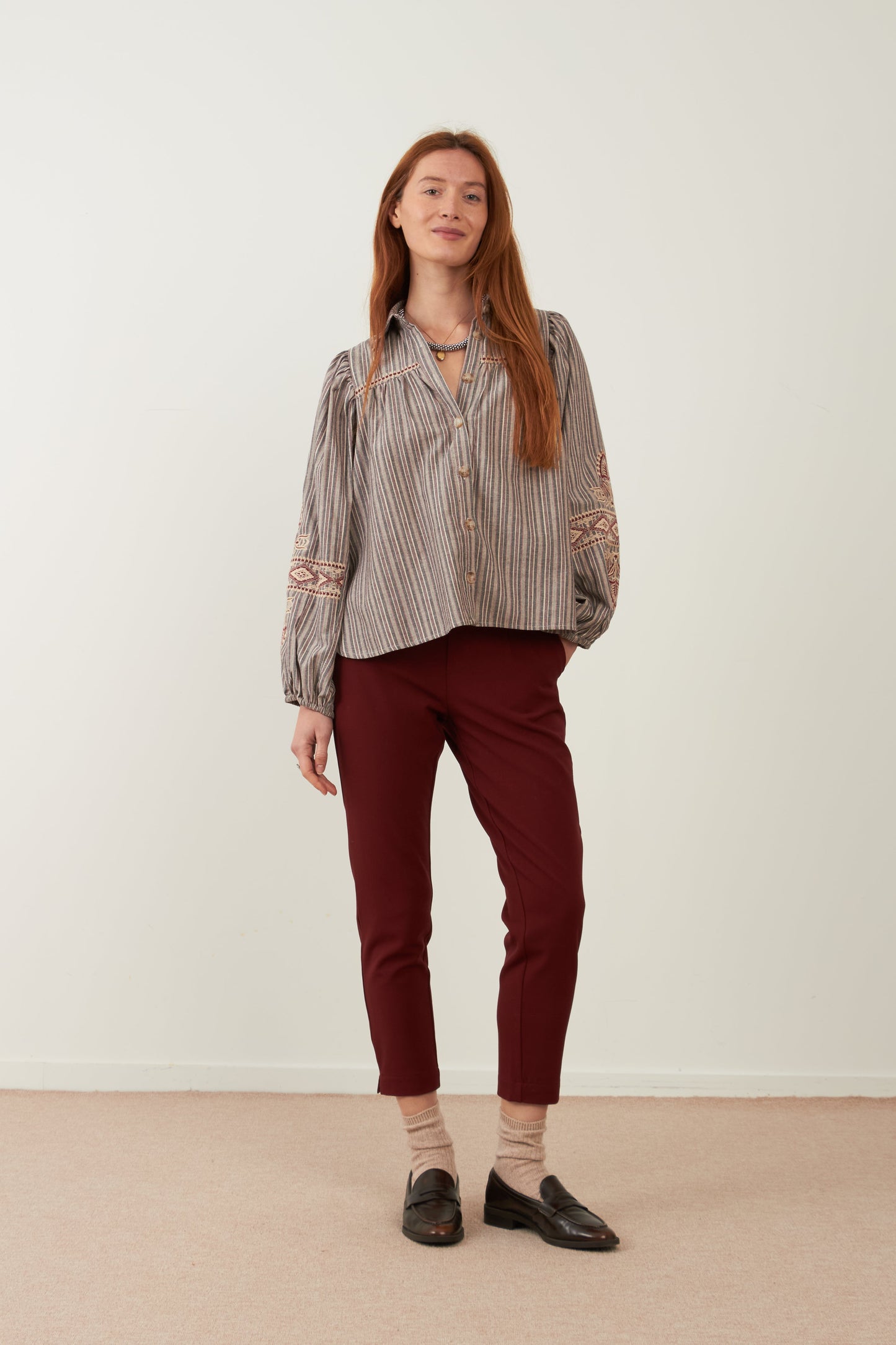 Pantalon Tom - Rouge bordeaux