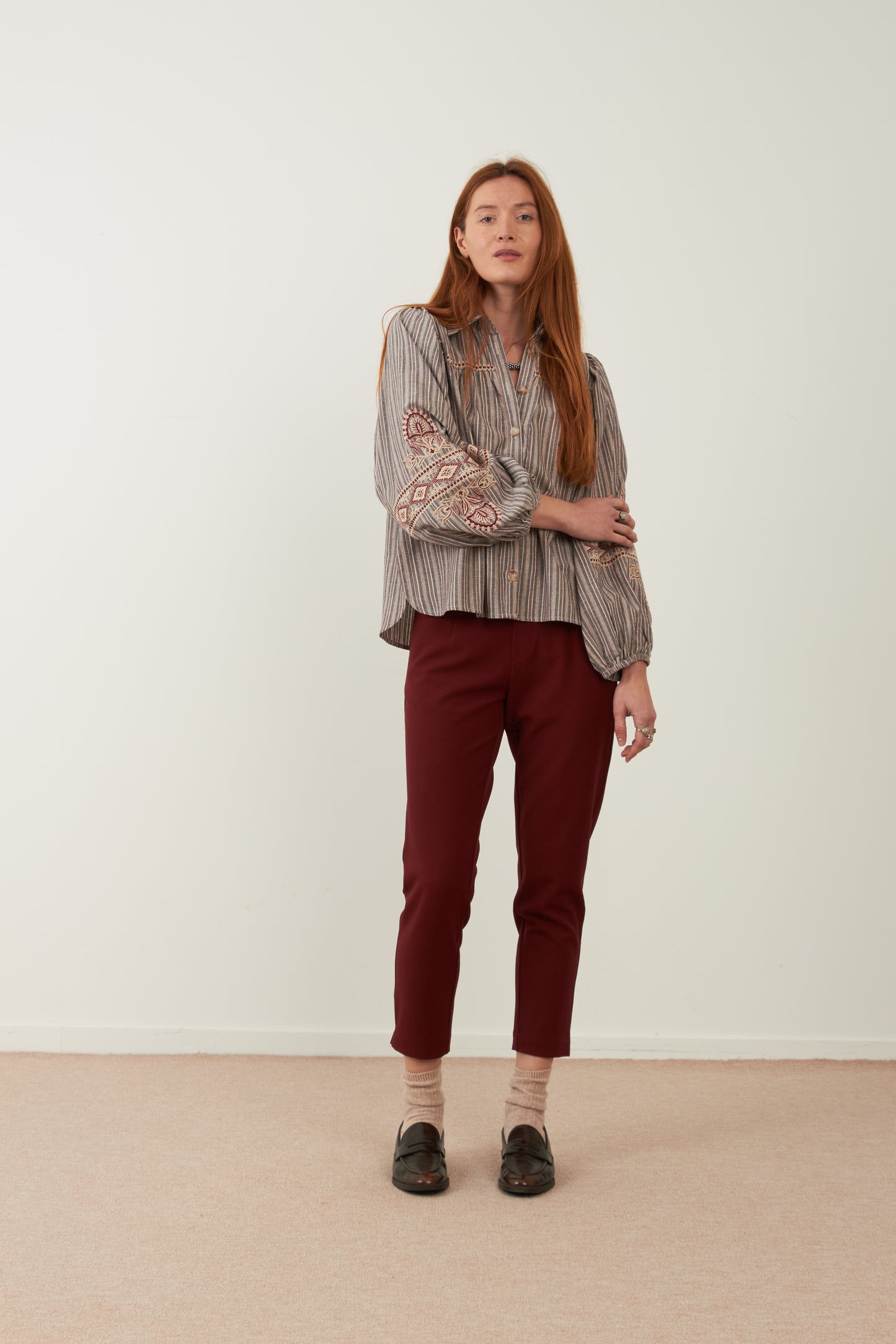 Pantalon Tom - Rouge bordeaux