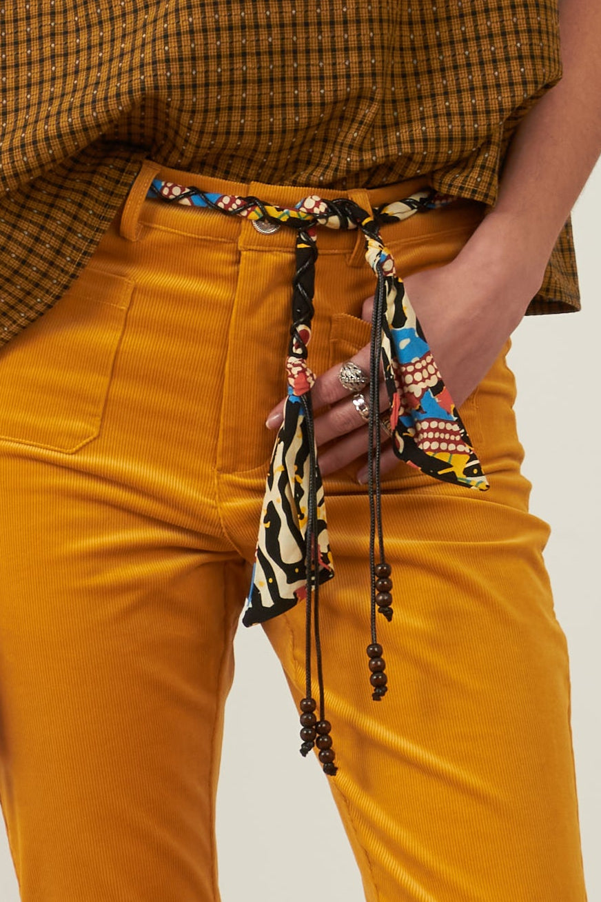 Pantalon en coton Elise - Ocre