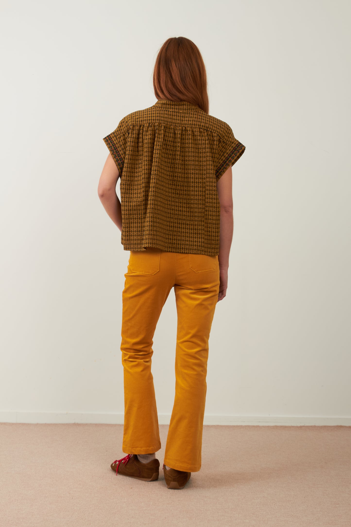 Pantalon en coton Elise - Ocre