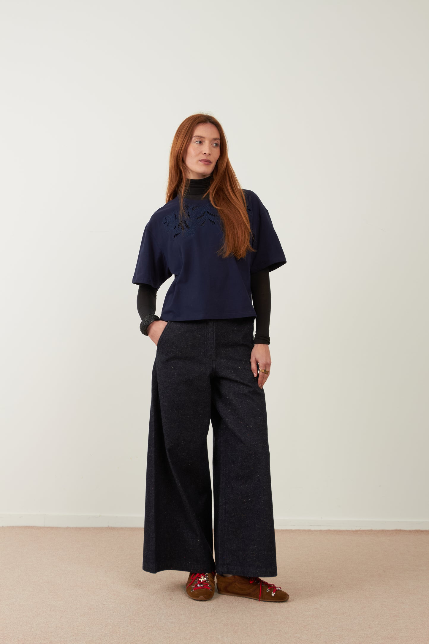 Pantalon large Aqua - Denim