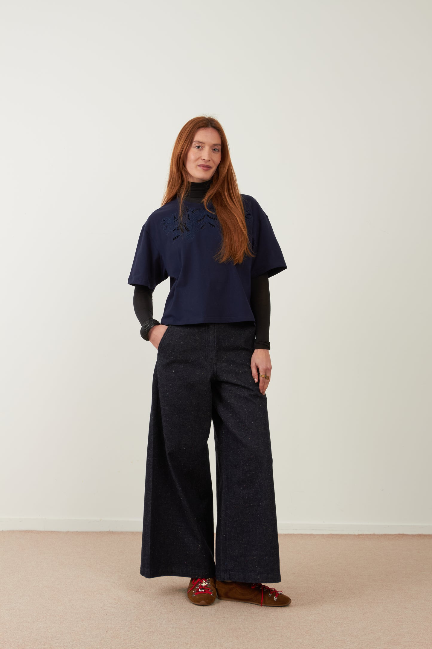 Pantalon large Aqua - Denim