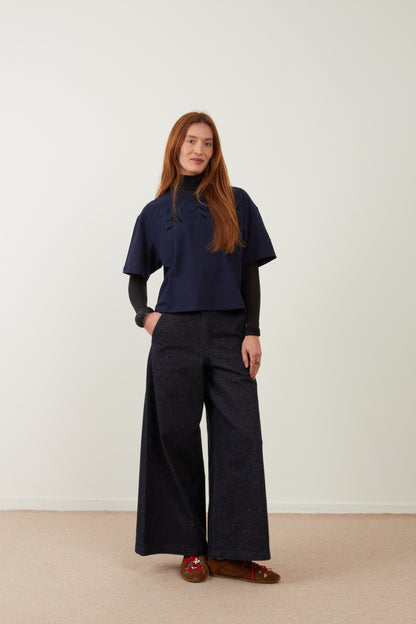 Pantalon large Aqua - Denim