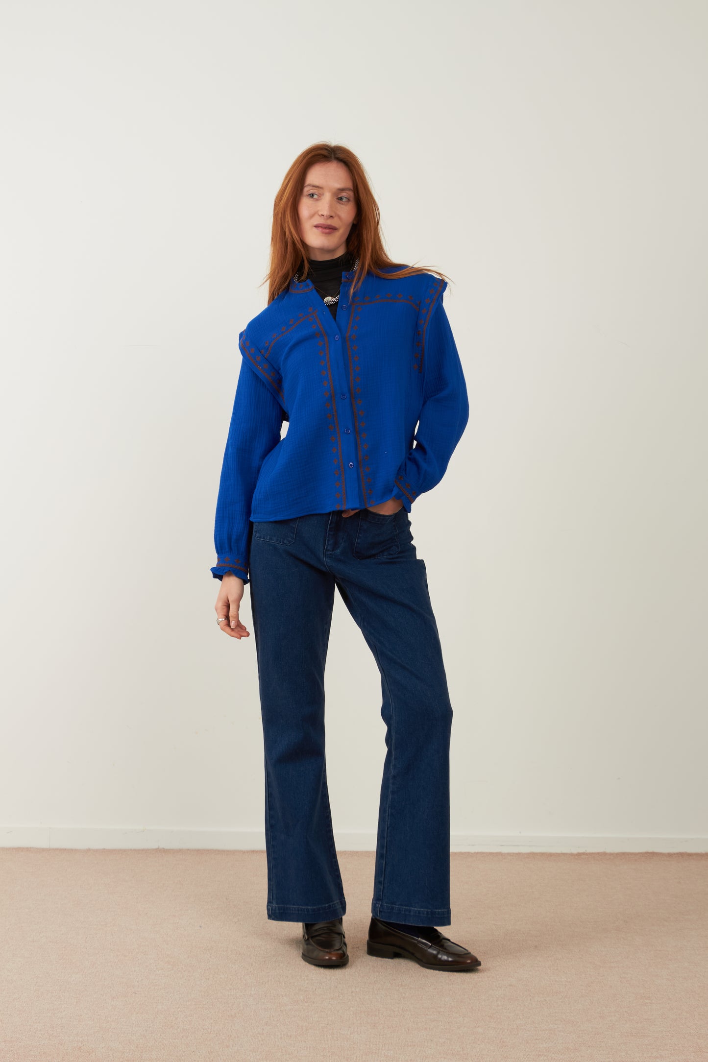 Chemise en coton Iman - Ultra bleu
