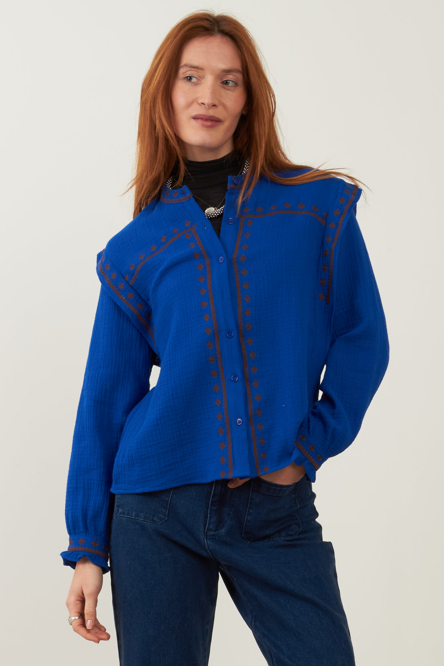 Chemise en coton Iman - Ultra bleu