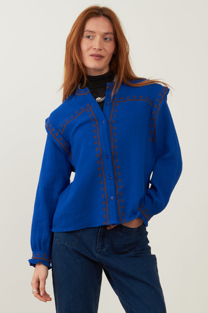 Chemise en coton Iman - Ultra bleu