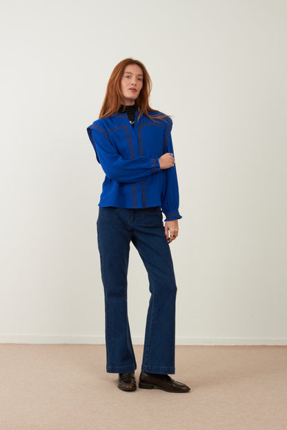 Chemise en coton Iman - Ultra bleu