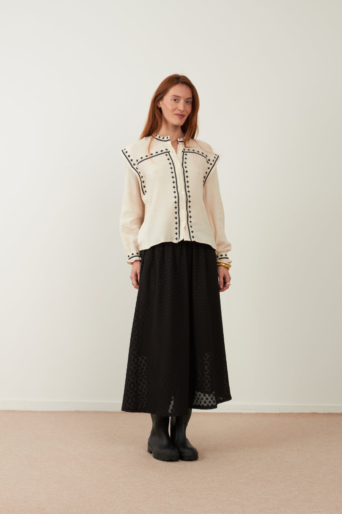 Chemise en coton Iman - Ecru