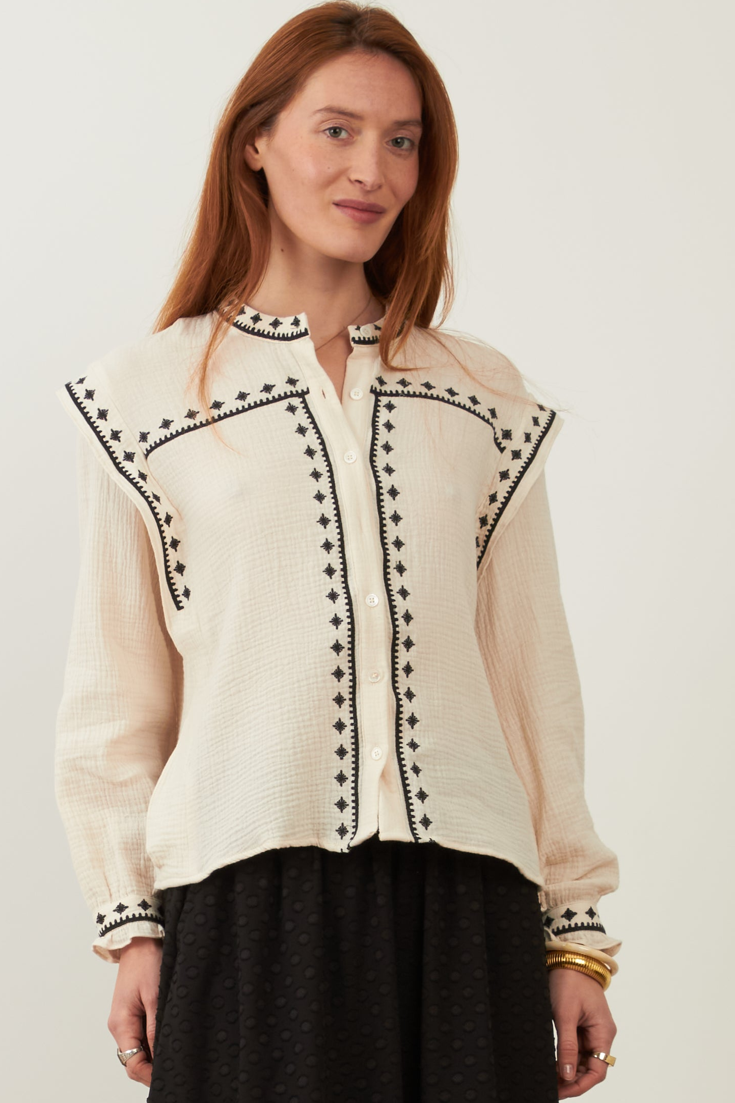 Chemise en coton Iman - Ecru