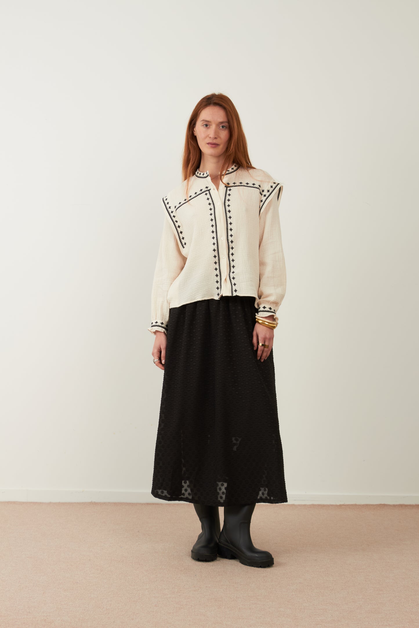 Chemise en coton Iman - Ecru
