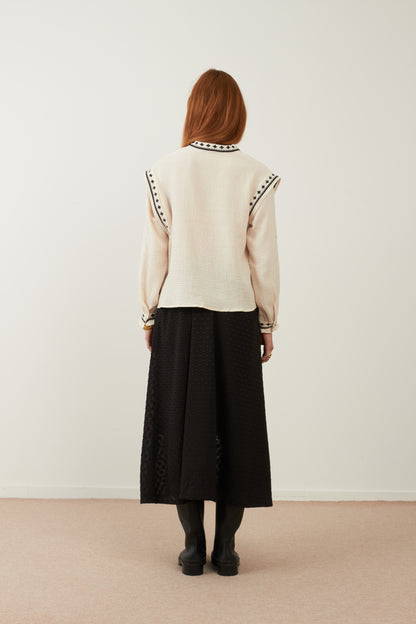 Chemise en coton Iman - Ecru