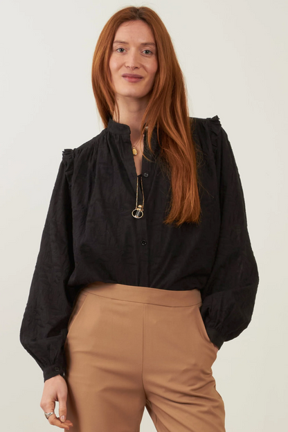 Blouse en coton Muse - Noir