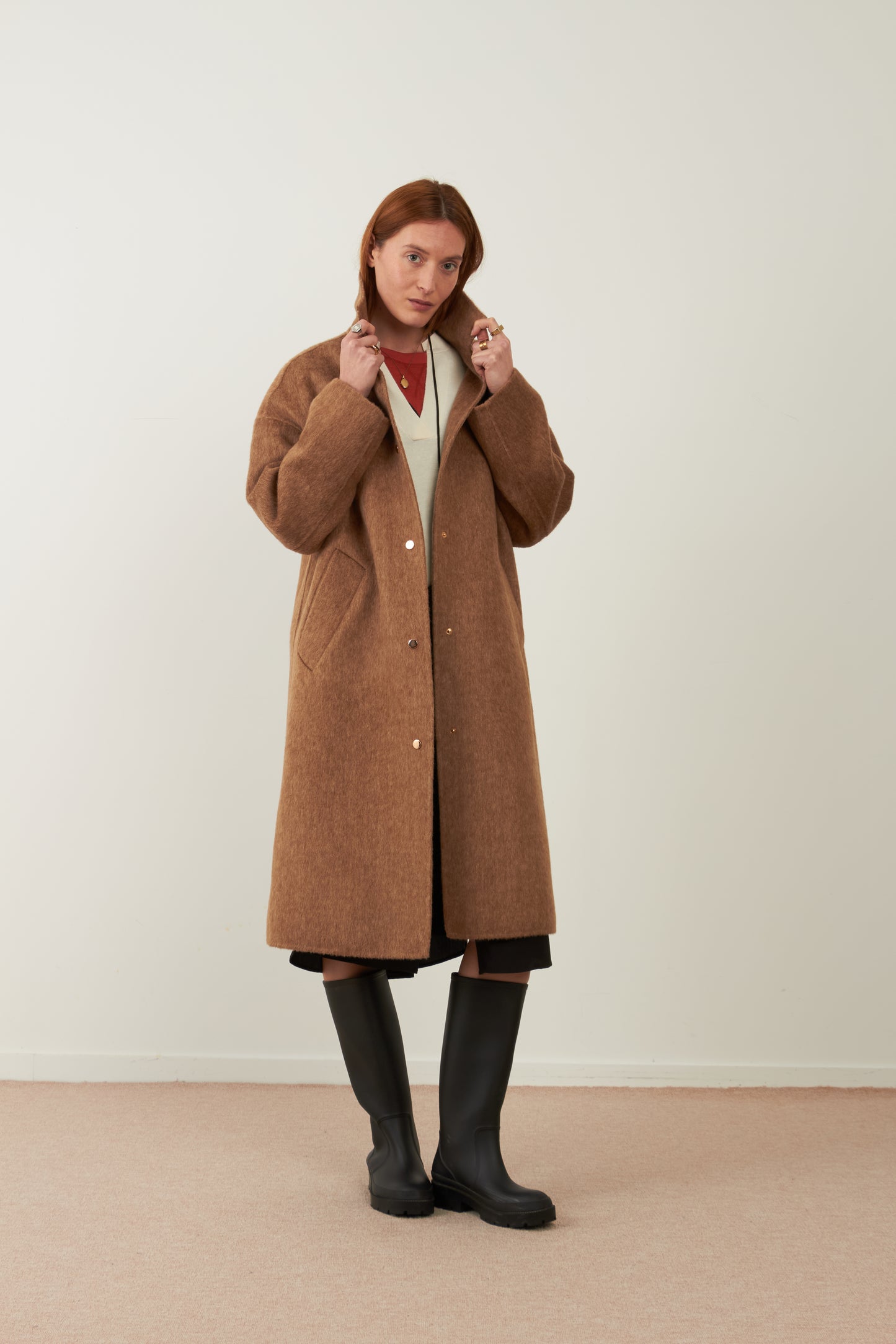 Manteau en laine Cambridge - Camel