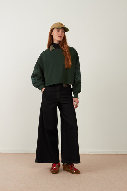 Pantalon large Aqua - Noir