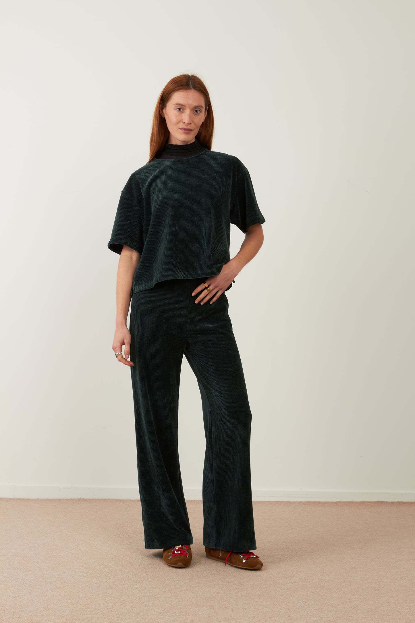 Top velours Softly - Vert